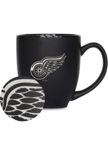 Detroit Red Wings Primary Bistro Ceramic Mug - Black
