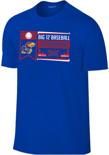 Kansas Jayhawks Blue 2026 Big 12 Baseball Tournament Participant Short Sleeve T Shirt