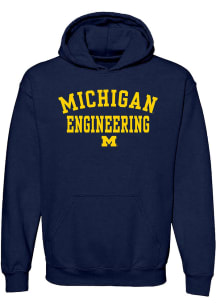 Michigan Wolverines Mens Navy Blue Engineering Long Sleeve Hoodie