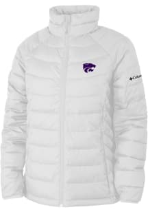 Columbia K-State Wildcats Womens White Powder Lite Heavy Weight Jacket