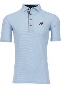 Greyson Colorado Buffaloes Mens Light Blue Saranac Short Sleeve Fashion Polo