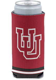 Utah Utes Striped Primary Logo Slim Coolie
