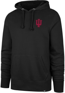 47 Indiana Hoosiers Mens Black Headline Football Hoosier the Bison Long Sleeve Hoodie