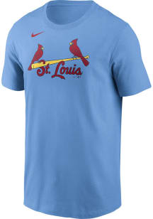 Nike St Louis Cardinals Light Blue Primetime Alternate Wordmark Short Sleeve T Shirt