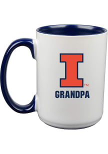 Illinois Fighting Illini Grandpa 15oz Ceramic Mug - White
