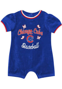 Chicago Cubs Baby Blue Wind Up Short Sleeve One Piece