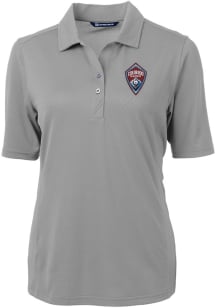 Cutter and Buck Colorado Rapids Womens Grey Virtue Eco Pique Short Sleeve Polo Shirt