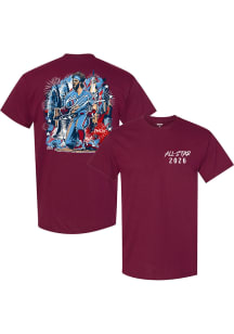 Bryce Harper Philadelphia Phillies Maroon 2026 ASG X Jordan Spector Short Sleeve Fashion Player T..