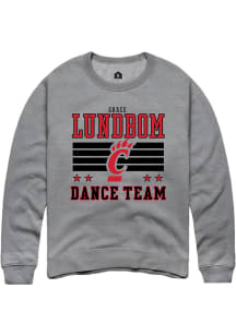 Grace Lundbom Cincinnati Bearcats Mens Grey NIL Striped Player Crew