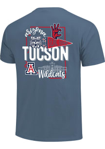 Arizona Wildcats Navy Blue Campus State Short Sleeve T Shirt