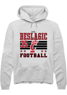 Dino Beslagic Cincinnati Bearcats Mens White Football NIL Striped Player Hood