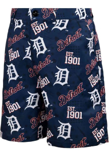 Forever Collectibles Detroit Tigers Mens Navy Blue Toss Print Shorts