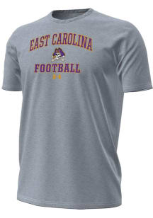 Under Armour East Carolina Pirates Grey Football Football Performance Short Sleeve T Shirt