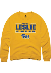 Gabrielle Leslie Pitt Panthers Mens Gold NIL Stacked Box Player Crew