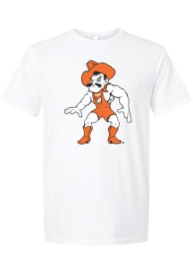 Oklahoma State Cowboys White Wrestling Pistol Pete Short Sleeve T Shirt