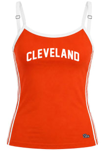 Hype and Vice Cleveland Womens Orange word arch Tank Top