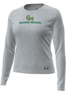 Under Armour George Mason University Womens Grey Heather Tech Stretch Long Sleeve T-Shirt
