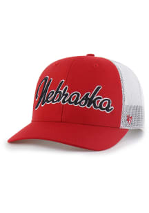 47 Nebraska Cornhuskers Overhand Trucker Adjustable Hat - Red