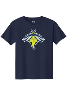 Summit Sportswear Columbia Fireflies Youth Navy Blue Primary Logo Short Sleeve T-Shirt