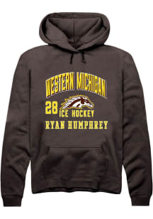 Ryan Humphrey Western Michigan Broncos Mens Brown NIL Arch Logo Player Hood