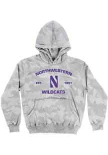Vive La Fete Northwestern Wildcats Toddler Grey Camo Long Sleeve Hooded Sweatshirt