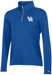 Champion Kentucky Wildcats Womens Blue Mock Mesh Qtr Zip Pullover