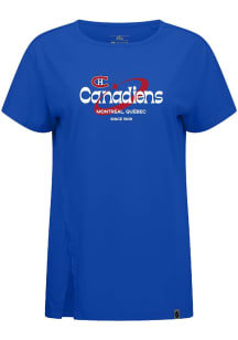 Levelwear Montreal Canadiens Womens Blue Influx Orbital Short Sleeve T-Shirt