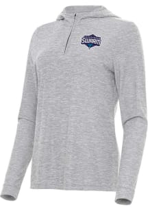 Antigua Greensboro Swarm Womens Grey Heather Daybreak Hooded Sweatshirt