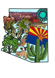 Arizona State Symbols Stickers - Green