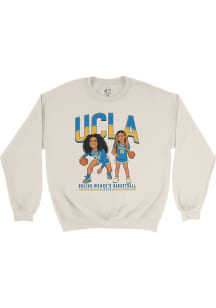 Campus Ink  UCLA Bruins Mens Ivory Caricature Player Crew