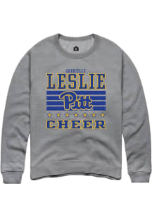 Gabrielle Leslie Pitt Panthers Mens Grey NIL Striped Player Crew