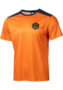 Houston Dynamo Orange Sublimated Crest Short Sleeve T Shirt