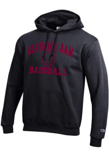 Champion Alabama A&M Bulldogs Mens Black Powerblend Long Sleeve Hoodie