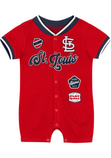 St Louis Cardinals Baby Red Pinch Short Sleeve One Piece