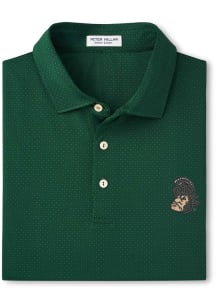 Peter Millar Michigan State Spartans Mens Green Tesseract Sparty Short Sleeve Fashion Polo