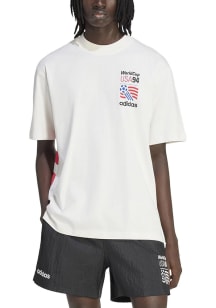 Adidas Team USA White Graphic Short Sleeve Fashion T Shirt