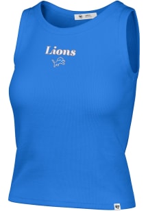 47 Detroit Lions Womens Blue Straight Cut Tank Top