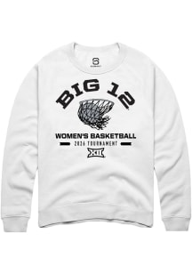 Summit Sportswear Big 12 Mens White 2026 Women's Basketball Championship Long Sleeve Crew Sweatshi..