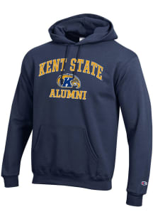 Champion Kent State Golden Flashes Mens Navy Blue Mascot Alumni Powerblend Long Sleeve Hoodie