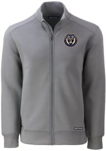 Cutter and Buck Philadelphia Union Mens Graphite Roam Long Sleeve Zip