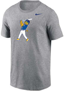 Nike Pitt Panthers Grey Baseball Homerun Roc Core Short Sleeve T Shirt