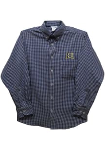 Vive La Fete Drexel Dragons Youth Navy Blue Gingham Long Sleeve Polo