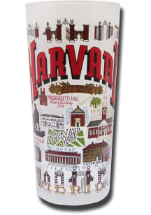 Harvard Crimson Frosted Pint Glass - White