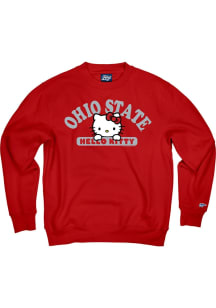 Blue 84 Ohio State Buckeyes Womens Red Quick Look Crew Sweatshirt