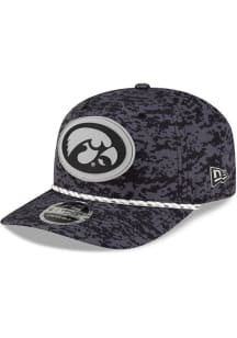 New Era Iowa Hawkeyes Tonal Camo Rope 9SEVENTY SS Adjustable Hat - Black