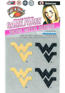 West Virginia Mountaineers 4pk Glitter Tattoo