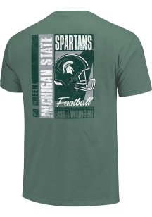 Michigan State Spartans Green Football Football Retro Poster Tee Short Sleeve T Shirt