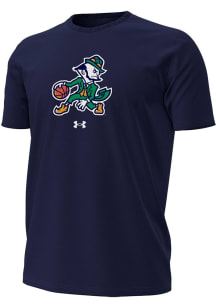 Under Armour Notre Dame Fighting Irish Navy Blue Basketball Leprechaun Short Sleeve T Shirt