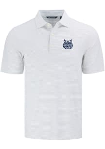 Cutter and Buck Arizona Wildcats Mens White Fine Line Stripe Short Sleeve Fashion Polo