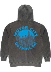 Summit Sportswear Detroit Mens Dark Grey Skyline Long Sleeve Hoodie